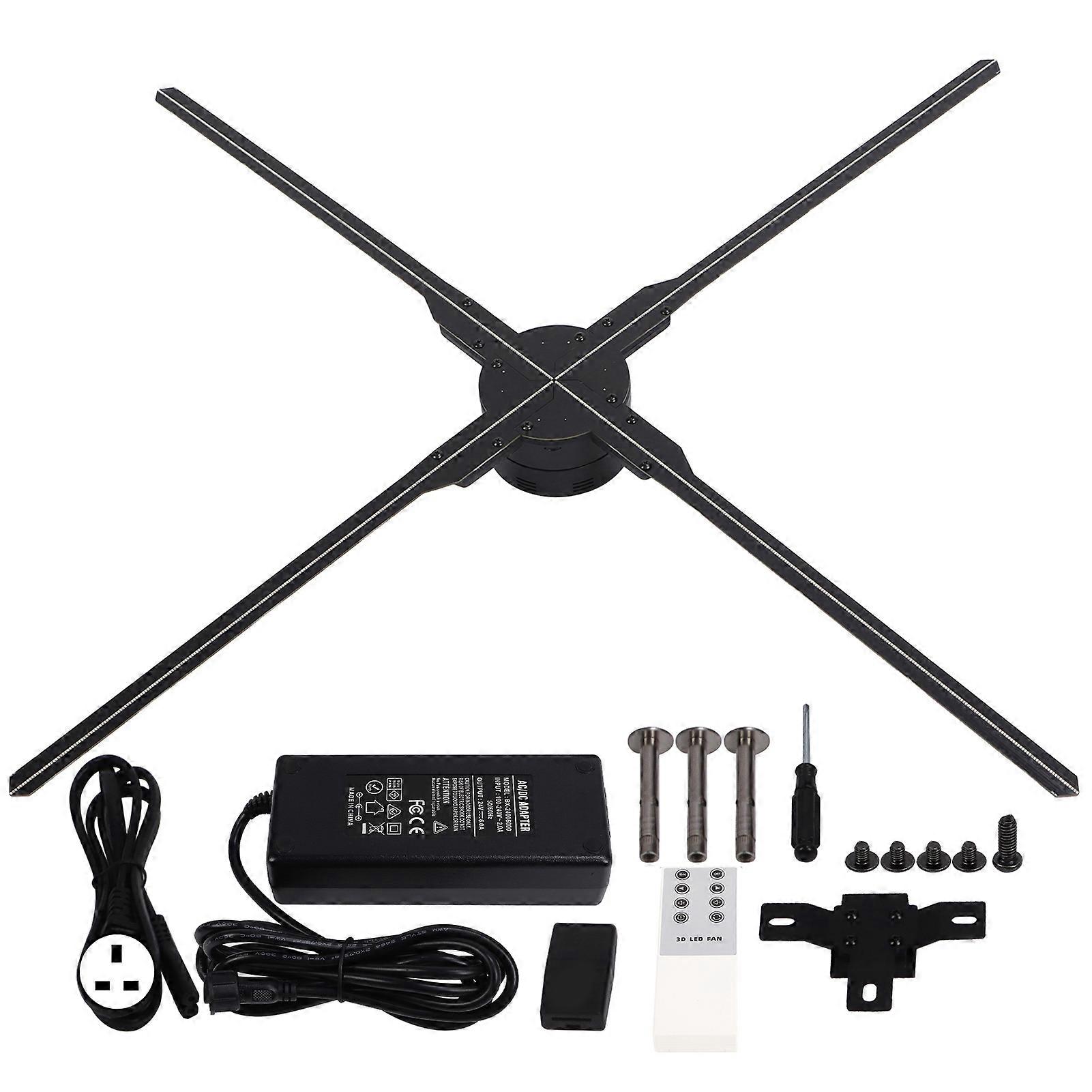 Z5 100cm 3 Dimensional Hologran Fan High Resolution 1080P HD Hologram LED Fan for Business ShopUK Plug