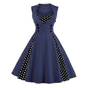 S-5xl Women Robe Retro Vintage Dress 50s 60s Rockabilly Dot Swing Pin Up  Summer Party Dresses Elegant Tunic Vestidos Casual - MXBC | Fruugo UK
