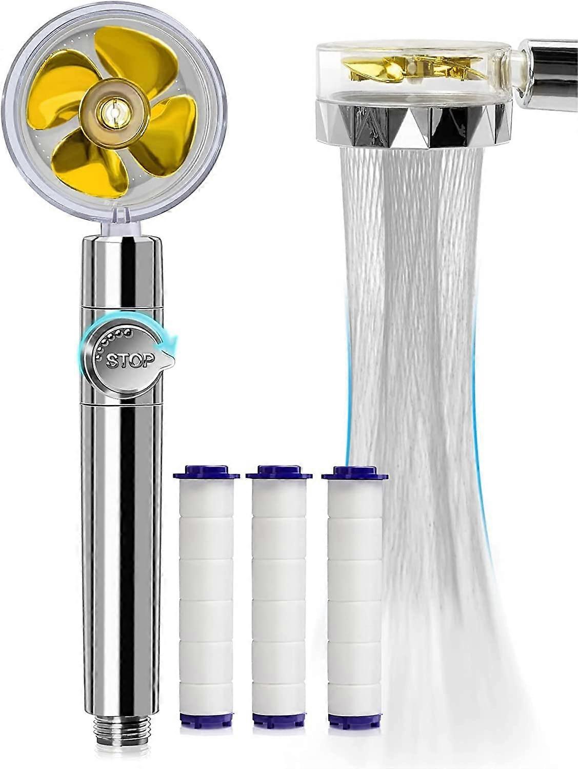 Hand Shower, Water Saving Anti Limescale Shower HeadGold