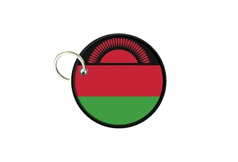 Keychain keys Malawi flag printed round round round