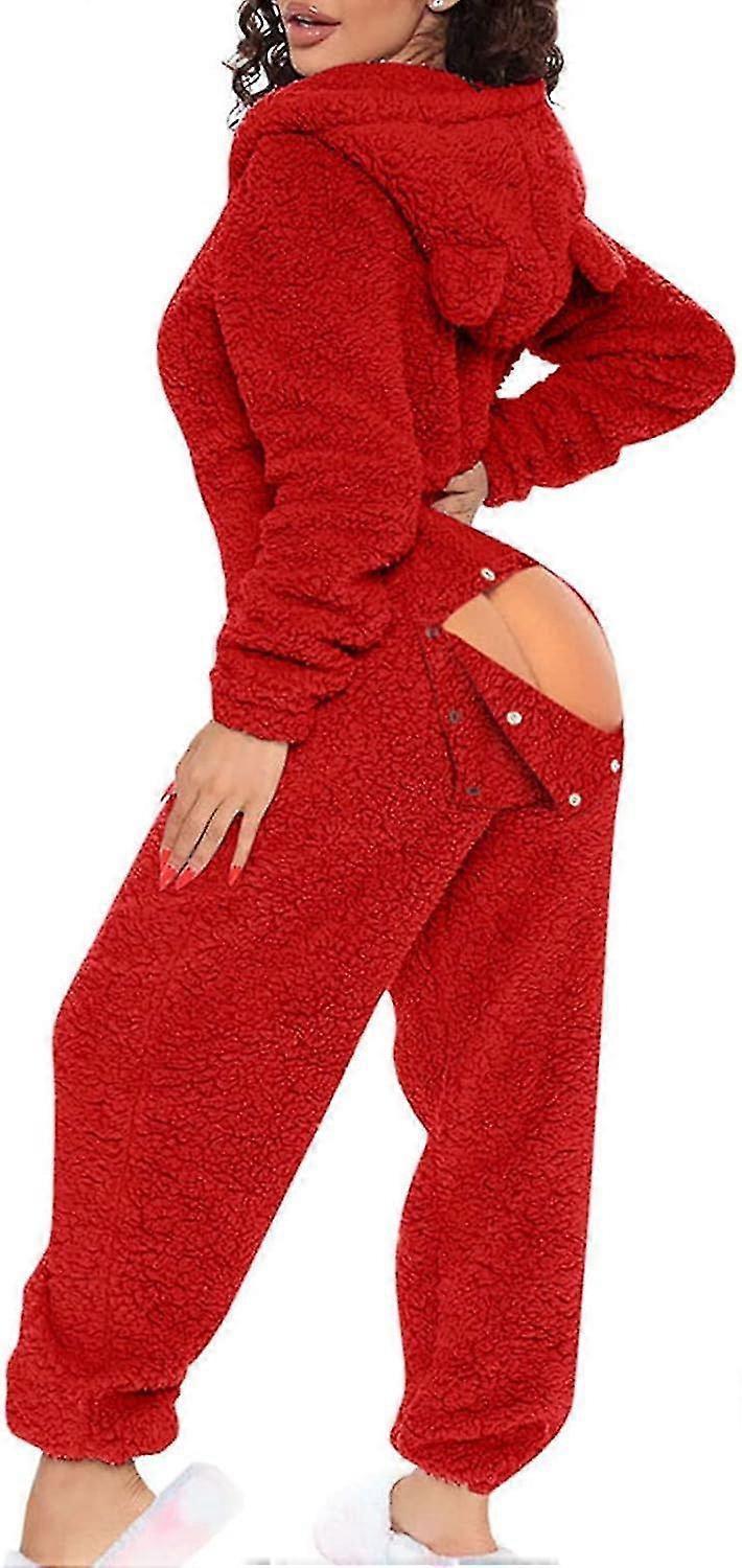 Red Onesie One Piece Zip Up Pajamas Adult Onesie Pajamas Mens