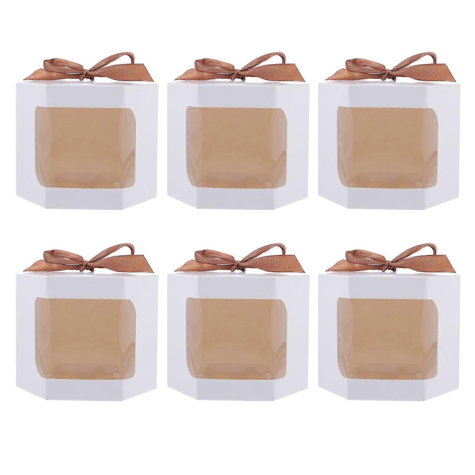 6pcs Paper Candy Cookie Package Paper Boxes Gifts Packing Boxes Cardboard Case