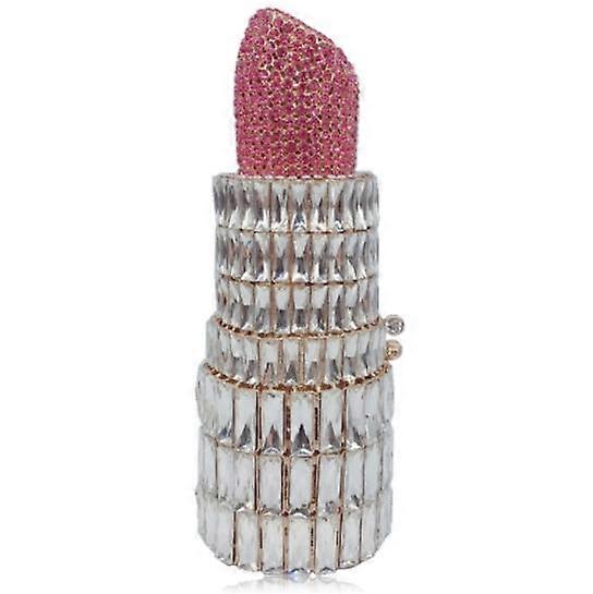 Rhinestone Crystal Lipstick Dinner Bag Shiny Crystal Dinner Party Wedding Handbag