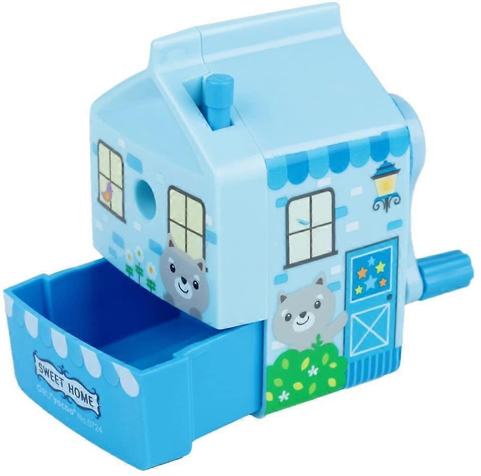 Pencil Sharpener Hand-Cranking Pencil Sharpener for Students School, Home, Office, Studio - Blue