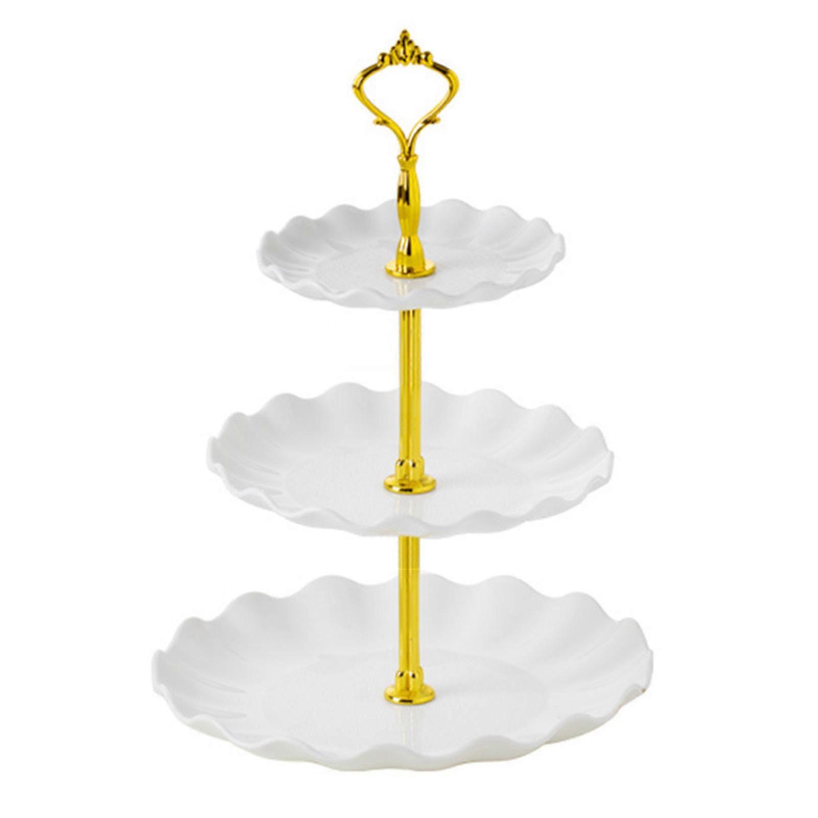 Snack Tray Three-layer Anti-deformed PP Creative Refreshment Cake Stand for Household