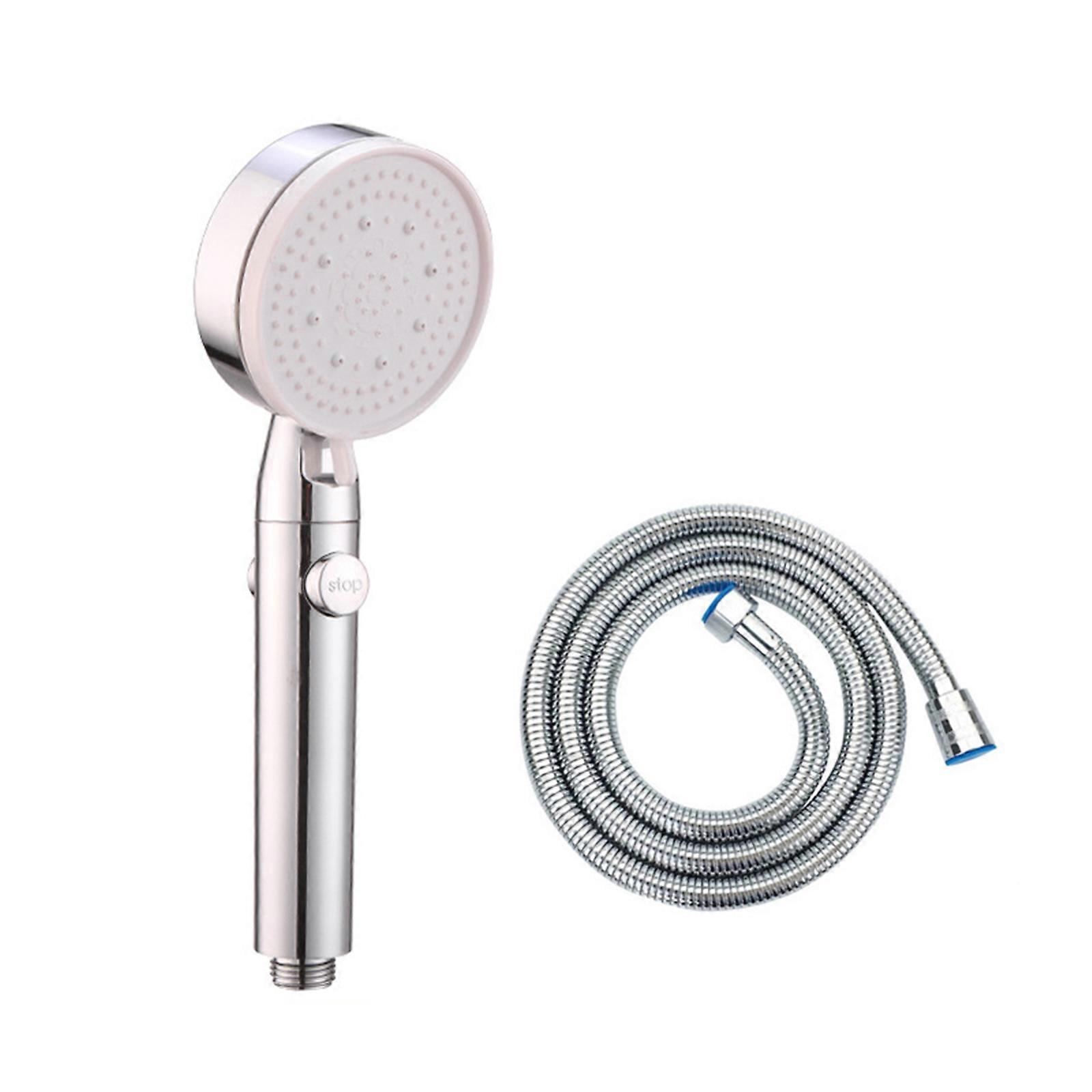 High Pressure Handheld Shower Head with 5 Modes and Water Saving Button, Durable Bathroom Supplies