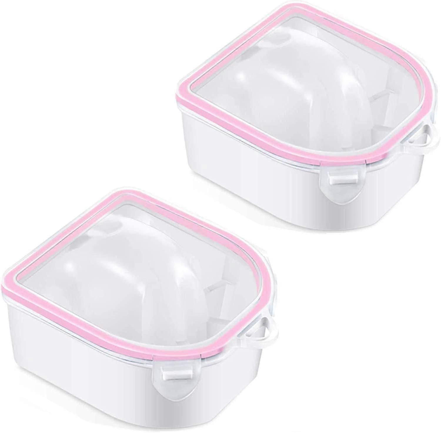 2pcs Square Nail Art Soaking Bowl