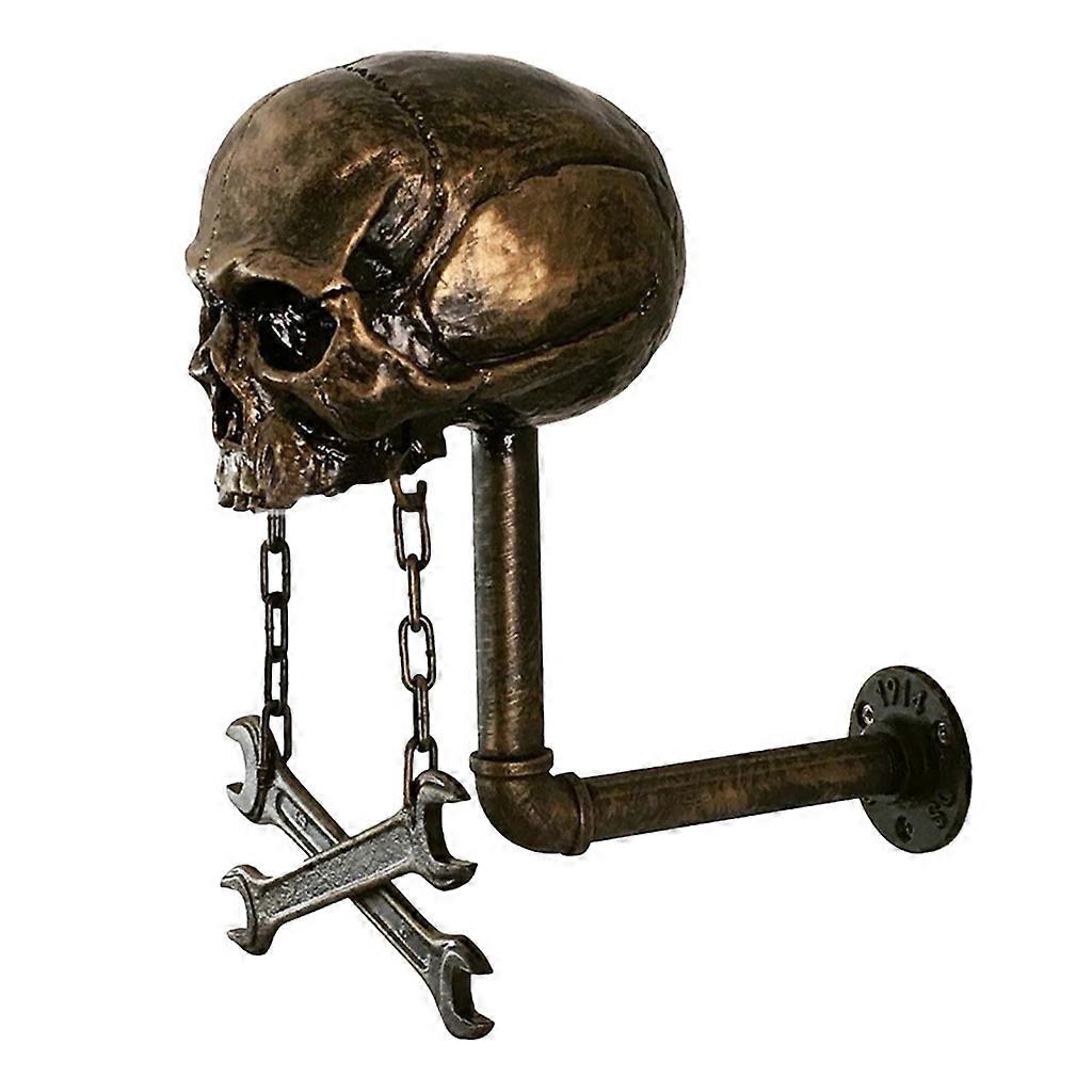 Hjälmhållare Skull Shape Inomhus Väggmonterad Hjälm Rack Stand för Coat