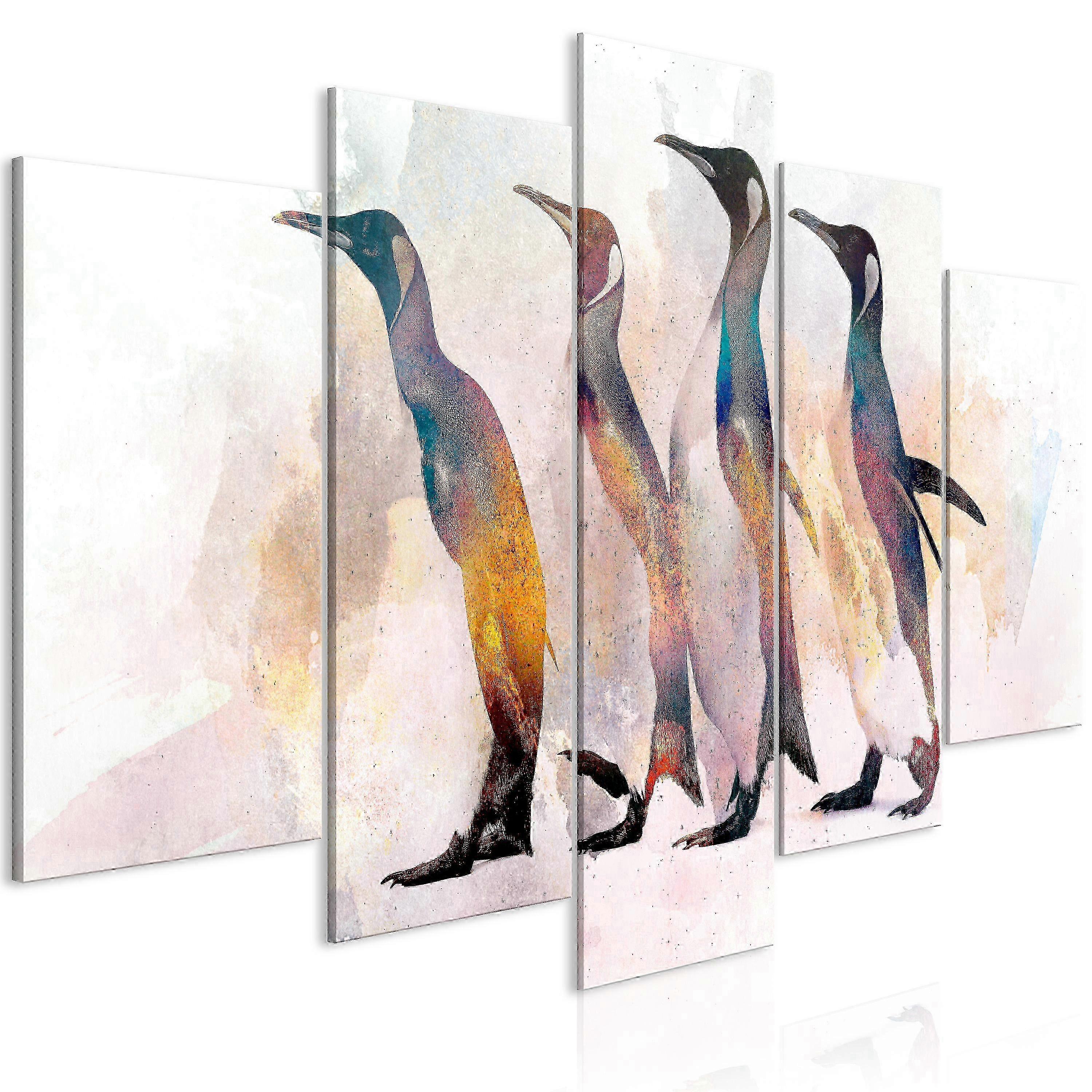 Canvas Print - Penguin Wandering (5 părți) Wide