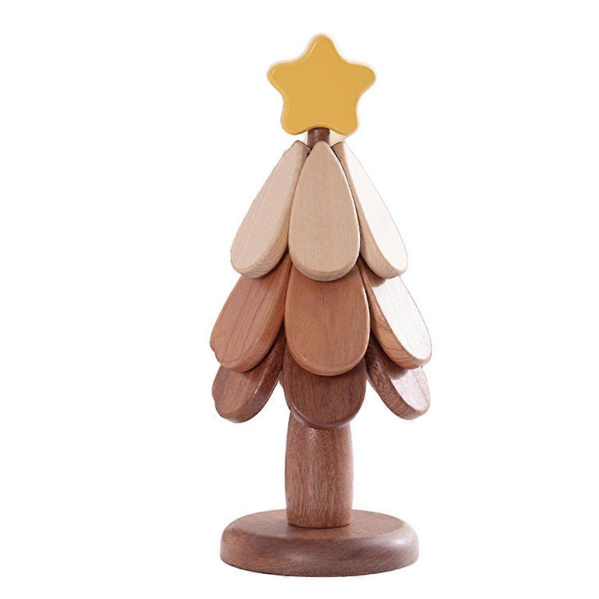 Christmas Tree Insulation Pad Solid Wood Dining Table Anti-Scalding Pad Pot Mat Home Decoration Gif