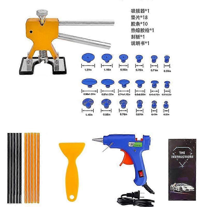 Bil Paintless Bult Reparation Kit Auto Bult Fjernelse Tools Damage Remover Puller Lifter