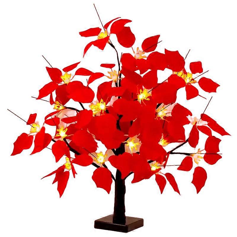 Nnetm Blooming Brilliance: Poinsettia Flower Tree With Festive Lights Awo59687