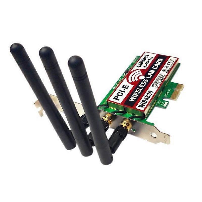 450Mbps Wireless Network Card WiFi PCI-E LAN Card Antennas Desktop PC