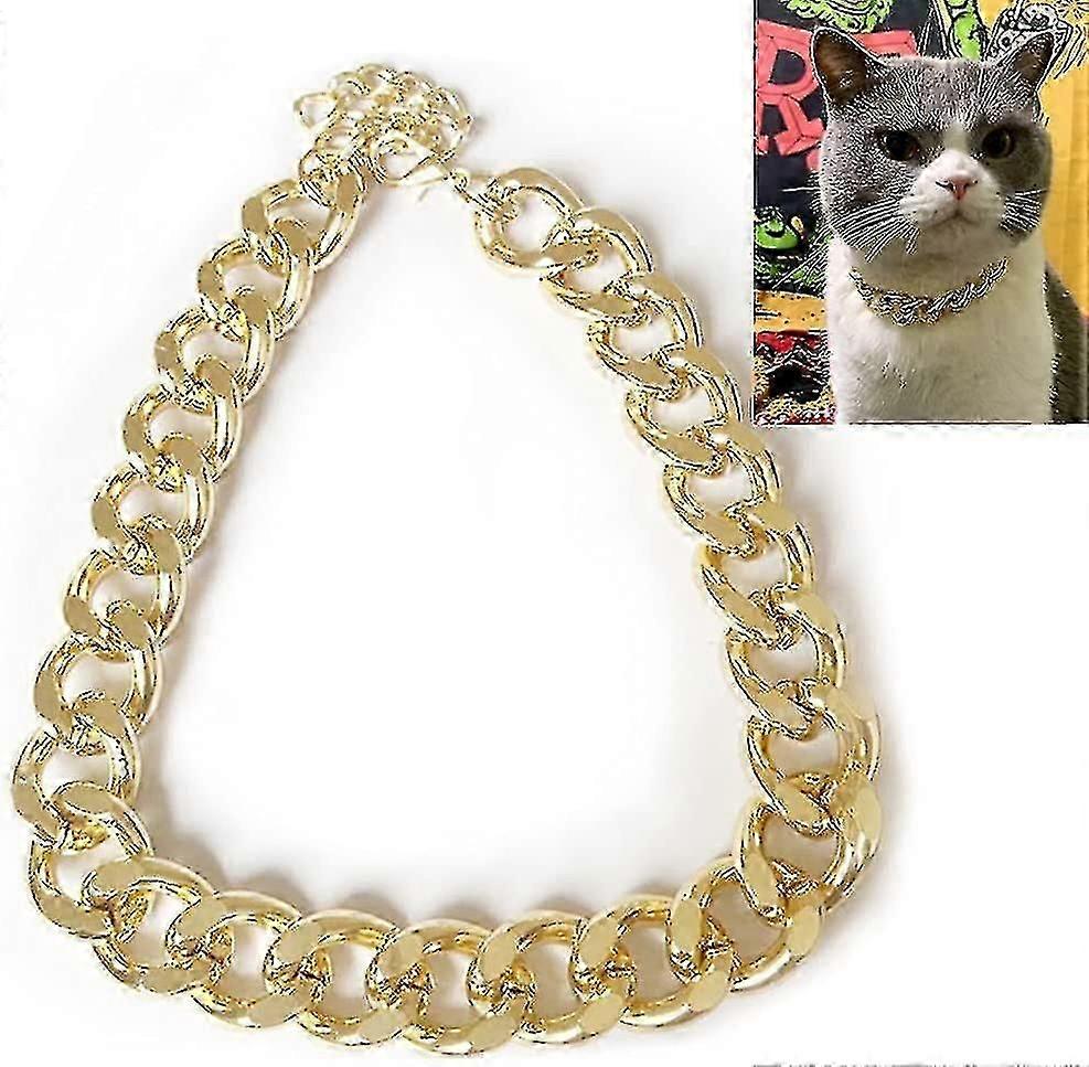 Altın Köpek Zinciri Yaka, Evcil Hayvan Zinciri Köpek Yakası, Aksesuarlar Küçük Köpekler İçin Uygun Altın Zincir Altın Fransız Bulldog Yaka Yaka (altın, 36cm)