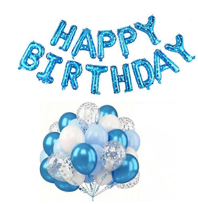 31pcs happy birthday balloon set - blue