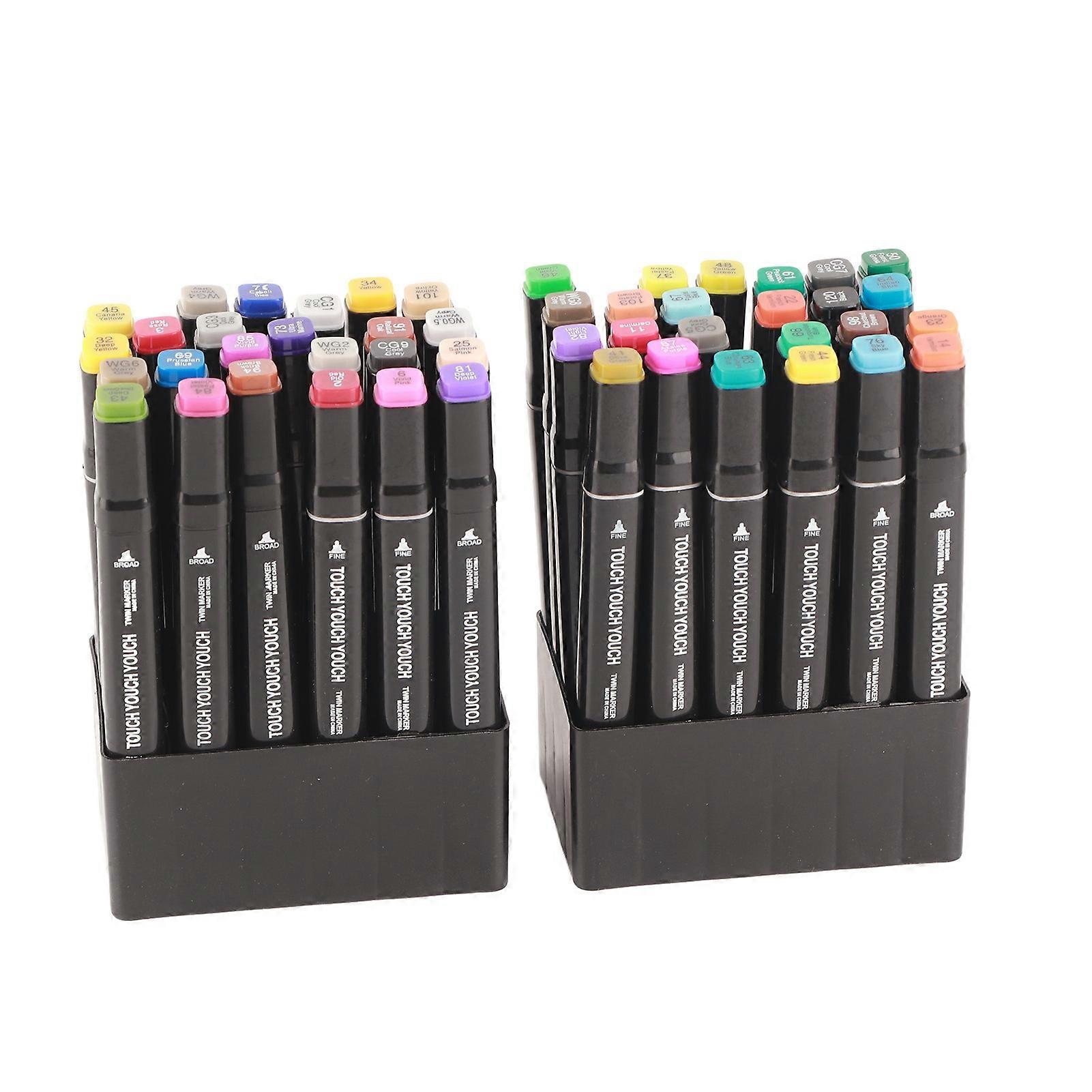 48Pcs Graffiti Markers διπλής όψης με βάση το πετρέλαιο δείκτες για κάρτες και λευκώματα