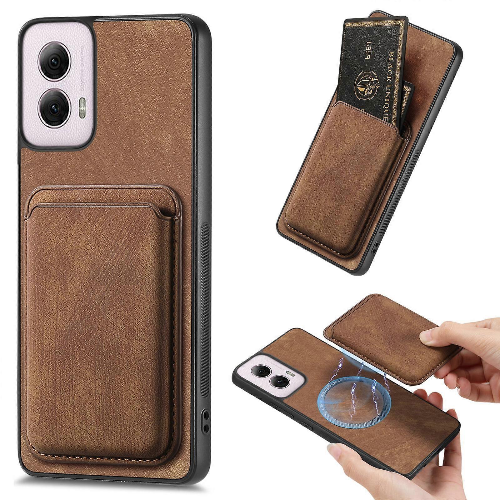 Retro Leather Card Bag Magnetic Phone Case