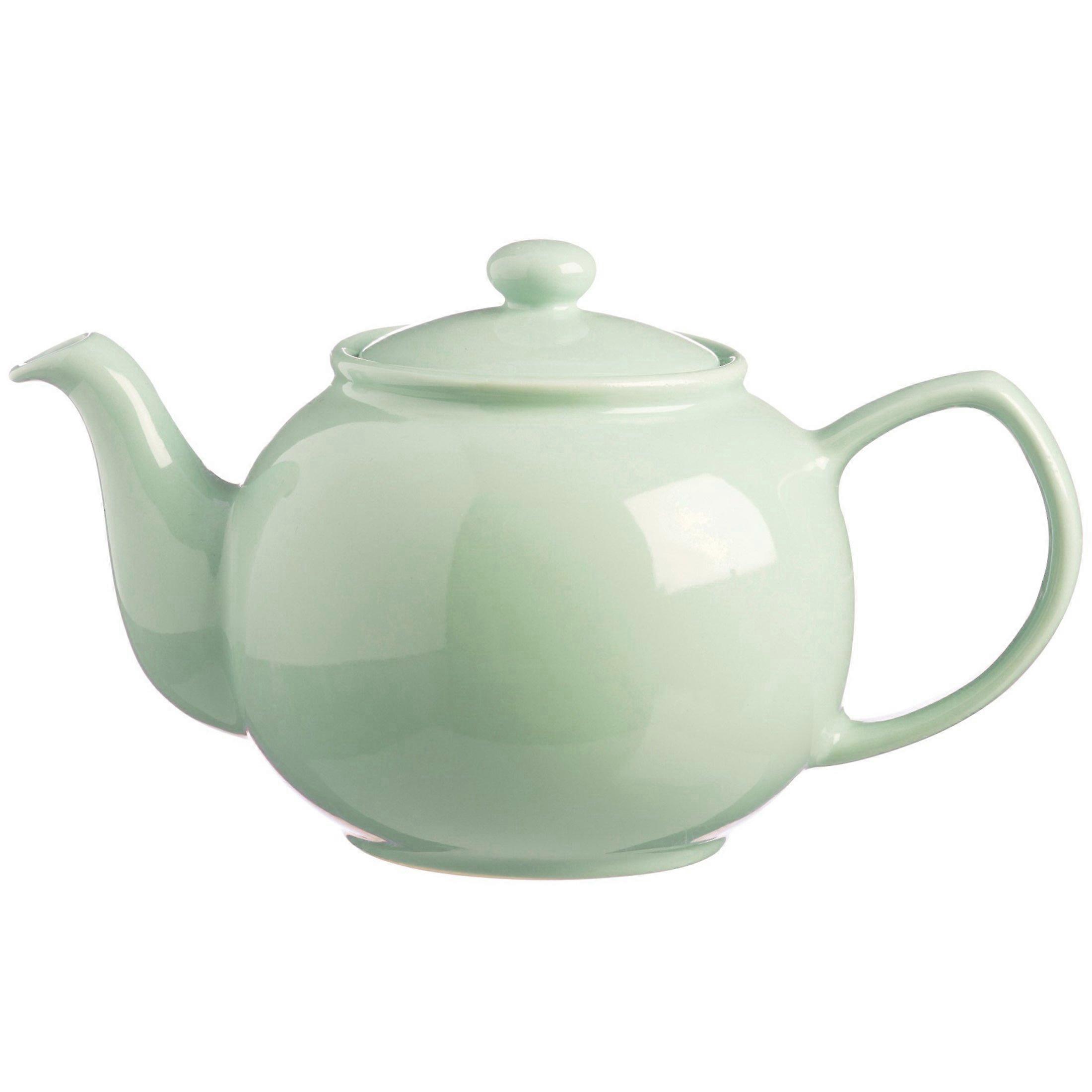 Mint Green Teapot 6-Cup Size Ceramic Tea Brewing Pot with Lid for Loose Leaf and Bagged Tea