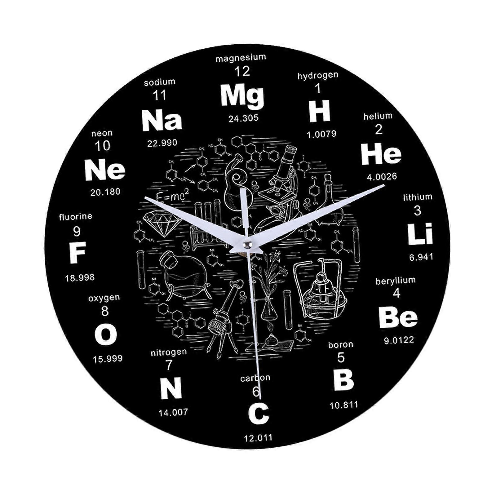 Elements Math Wall Clock - Wall Clock Silent Non Ticking Wall Art for Home
