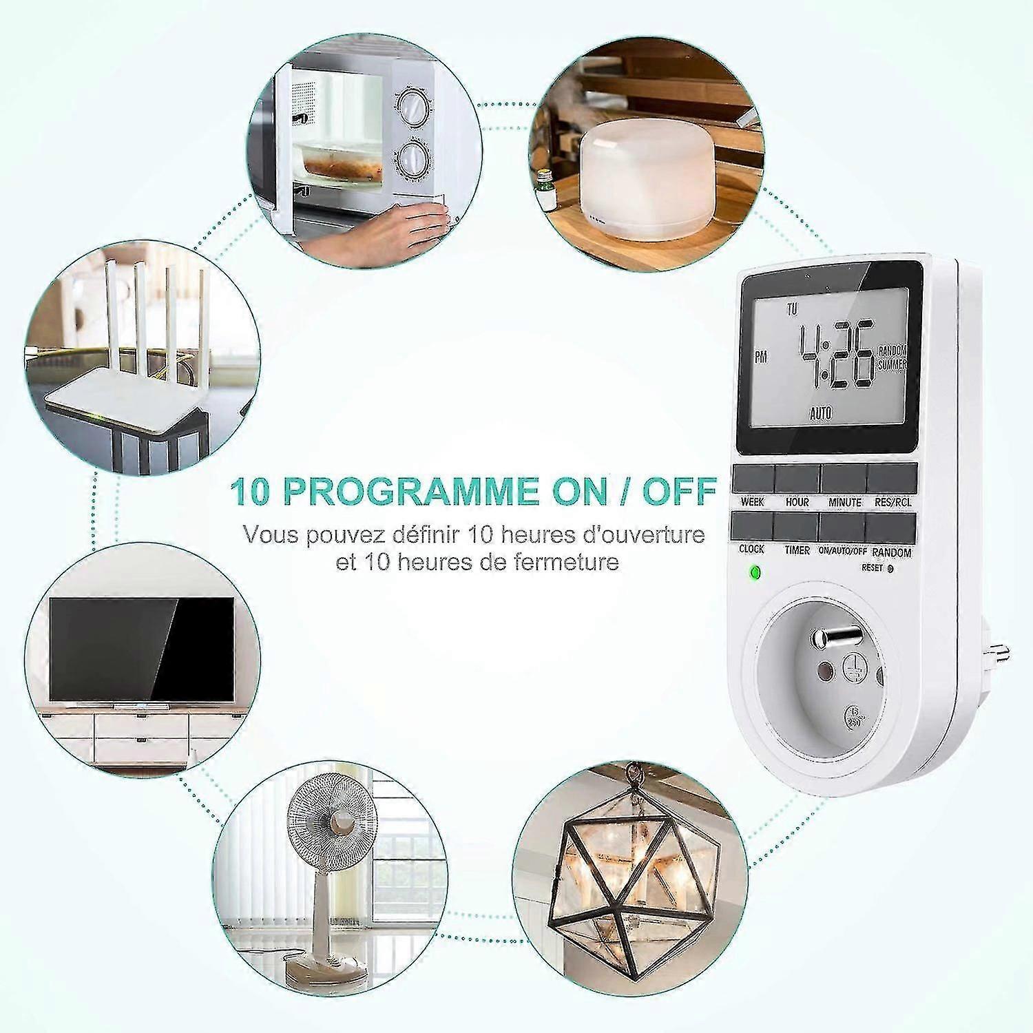 Programmable Digital Socket With Lcd Display Weekly Digital Timer 12hr/24hr/7day Power Output