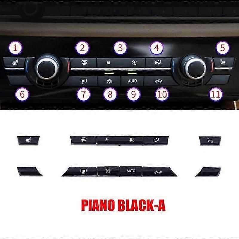 Chrome ABS Air Conditioner Buttons Sequins Decoration Cover Trim For BMW F10 F11 F06 F01 E70 E71 F25 F26 X5 X6 3/5/6/7 series
