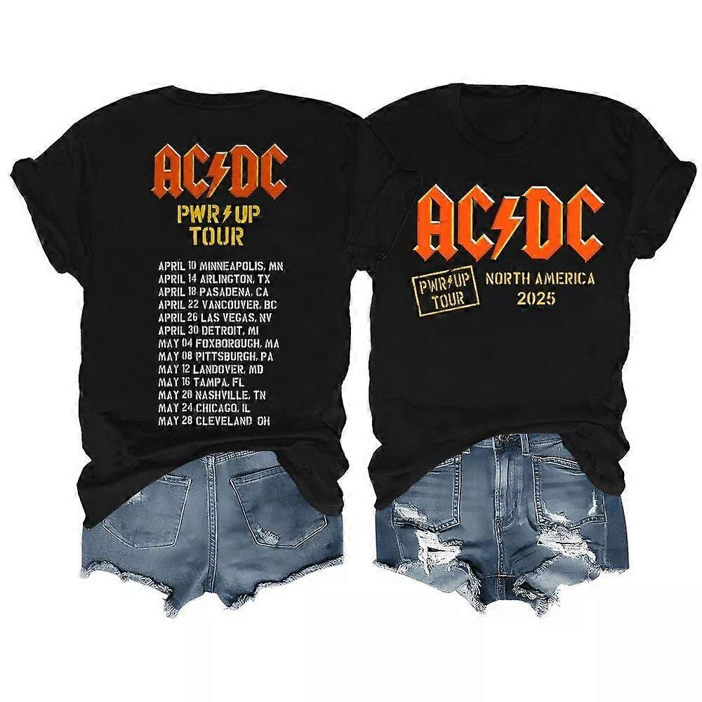 AC DC 2025 North American Tour T Shirt, AC DC 2025 Power Up Tour T ...