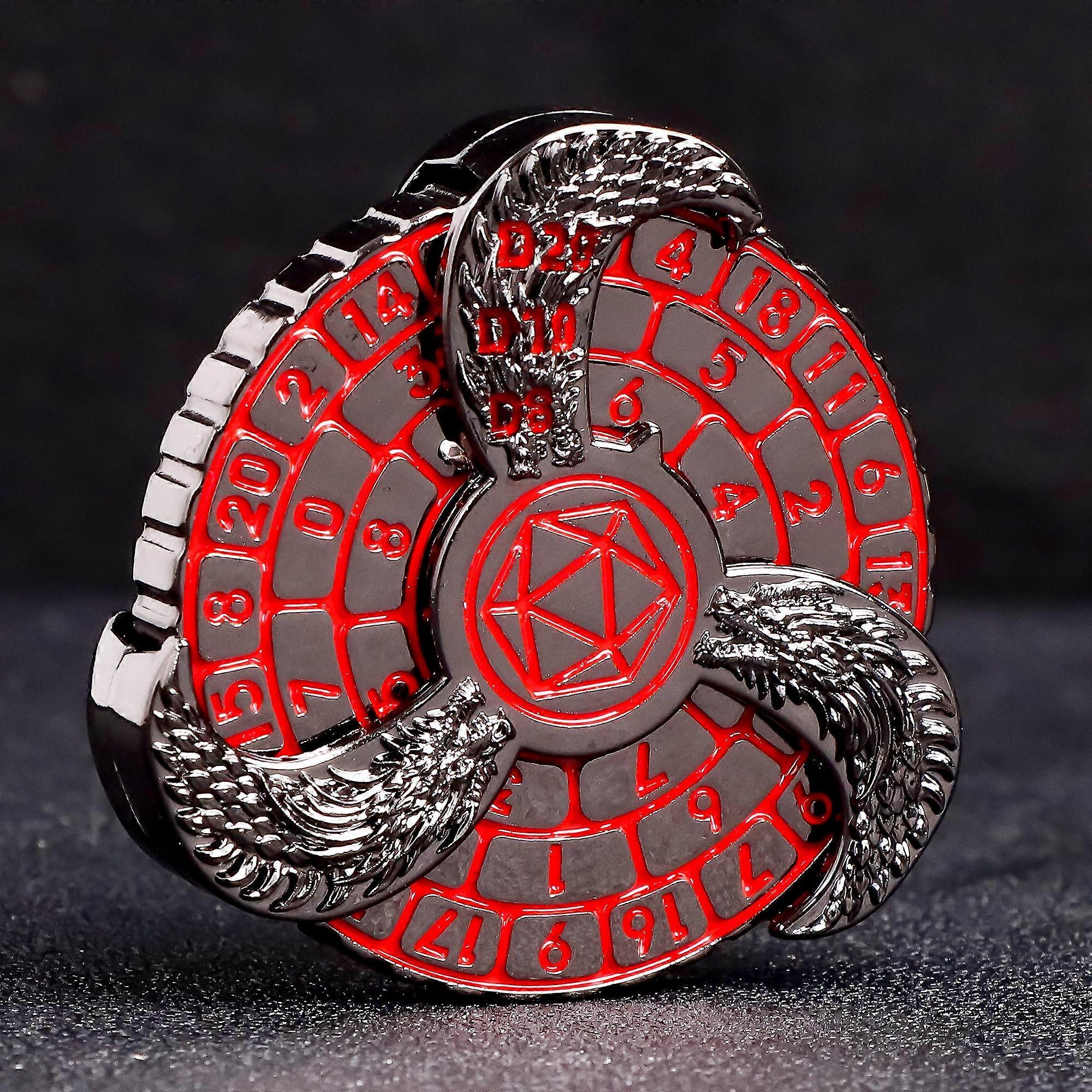 Fingertip Gyro Roulette Dice for Dungeons and Dragons, DND Spinner Metal Dice, Dragon Compass Dice Set For Gifts