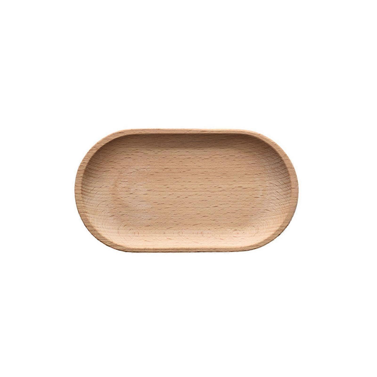 2023 Mini tálca Kis fa tányér ovális fa tálca fa 18*10cm