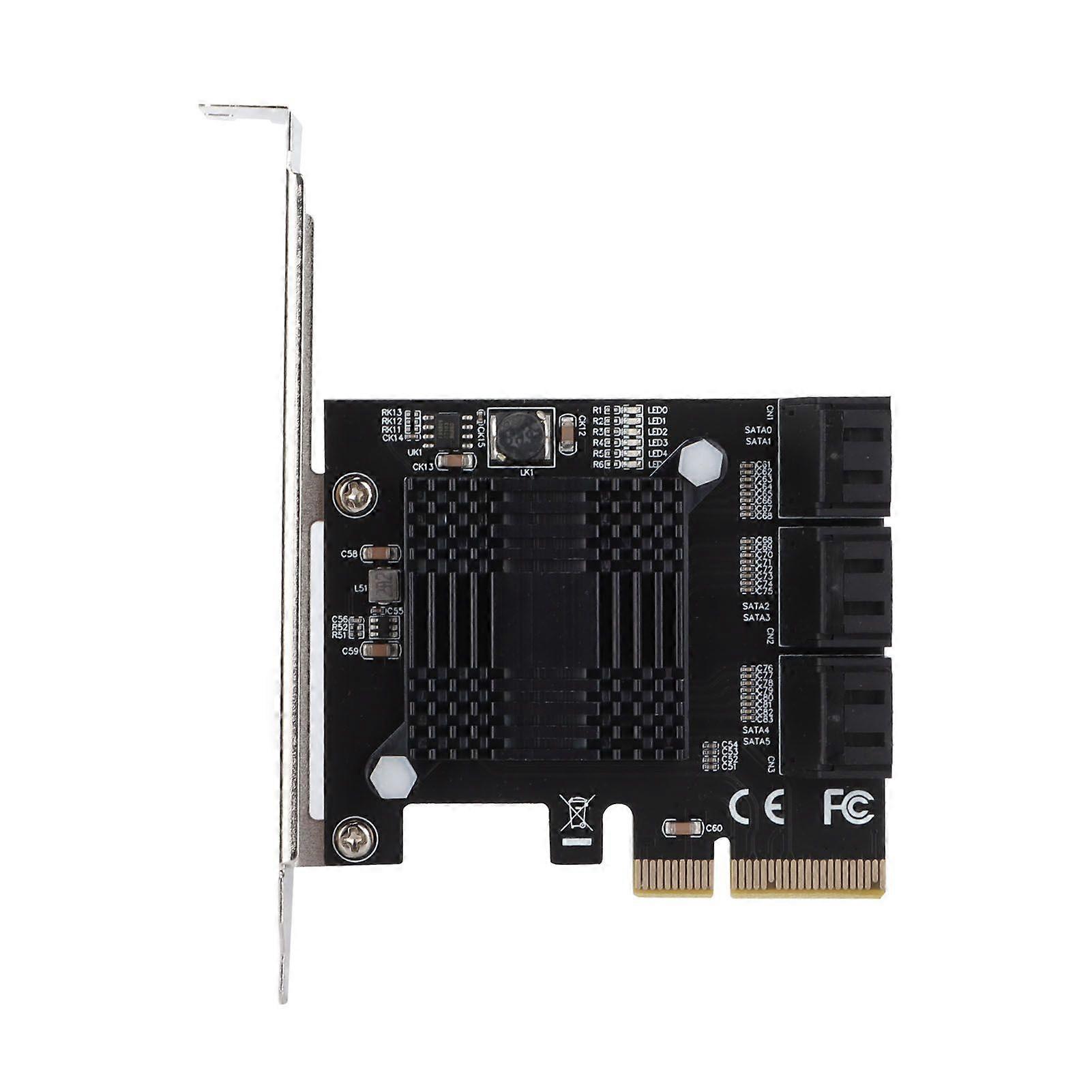 Sata expansion card lightweight portable ASM chip 5 connection terminals PCB expansion card