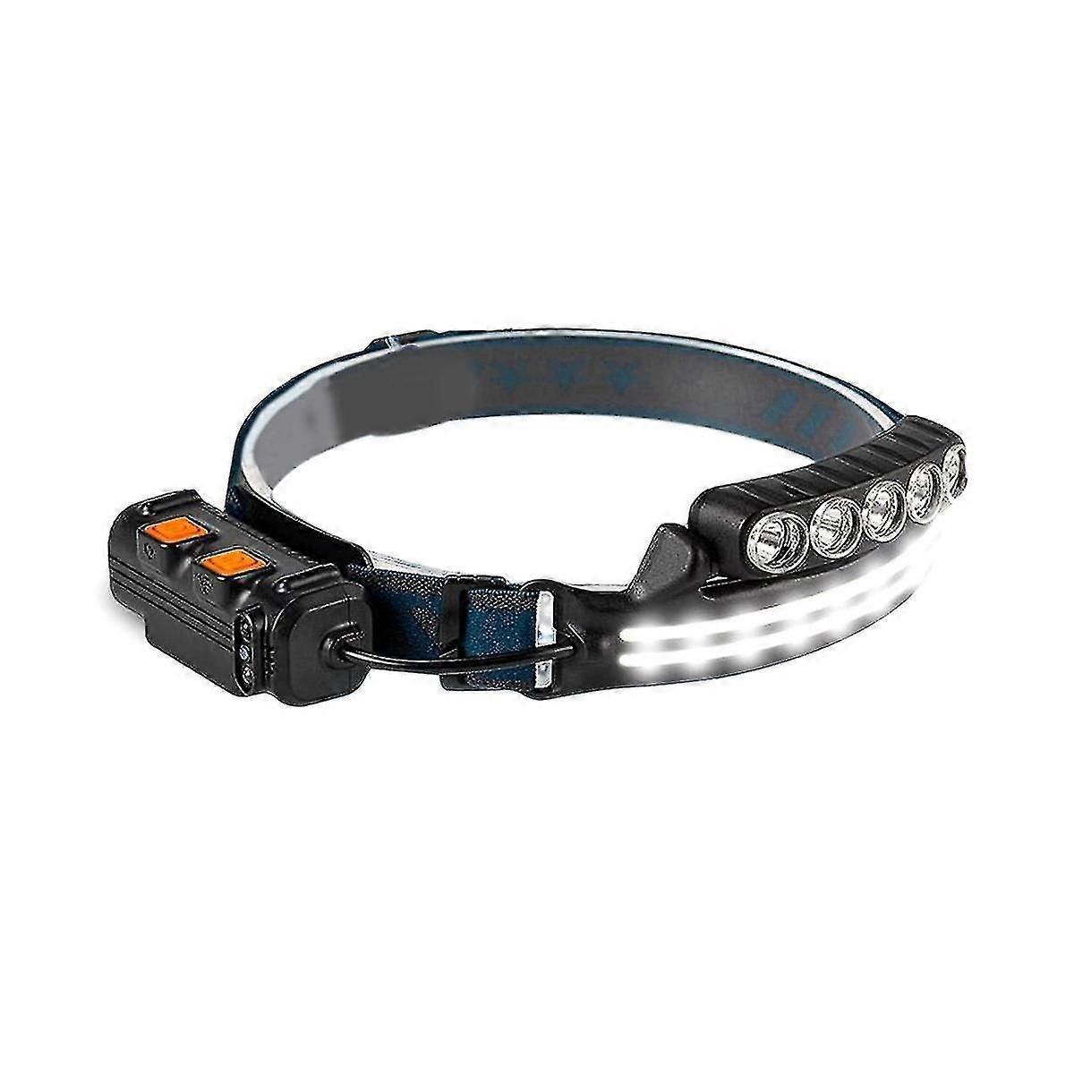 High Lumen Super Bright Head Light Lamp With Motion Sensor & Red Light, 3+3 Modes Waterproof Hard H