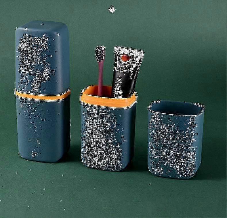 2-Pack Portable Travel Plastic Toothbrush Storage Box Green