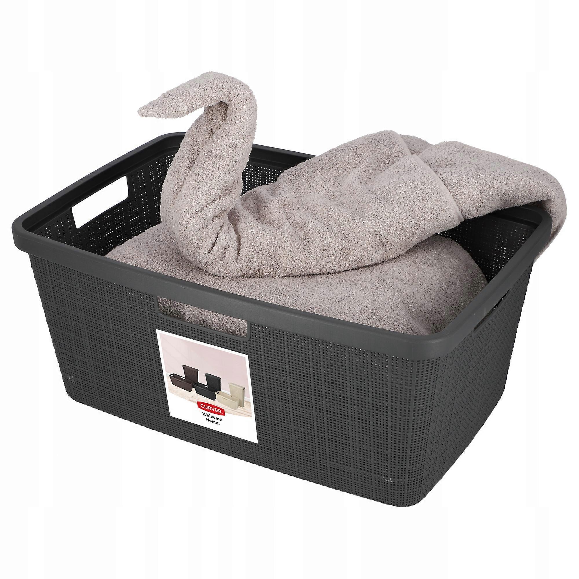 CURVER Mangle Tvättkorg 46 L mörkgrå