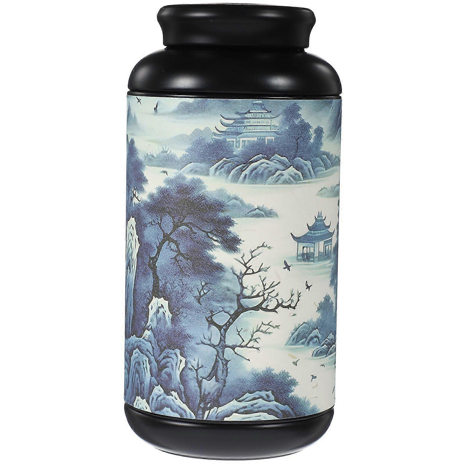 Tinplate Unique Tea Sealed Jar Desktop Small Candy Jar Multi-function Mini Tea Jar