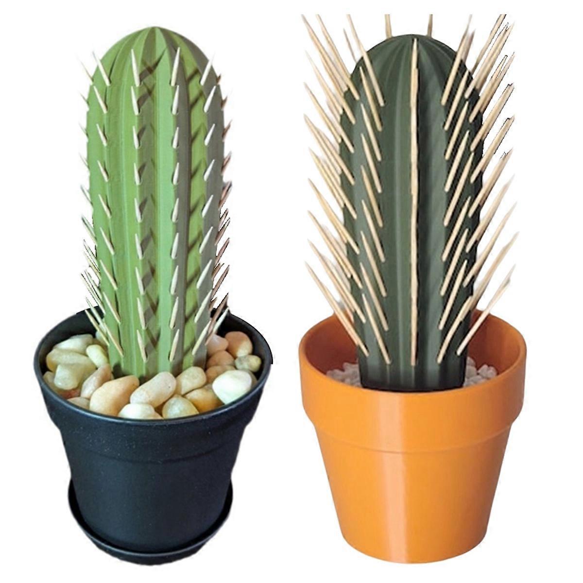 Decoração de jardim com simulação de cacto impresso em 3D
