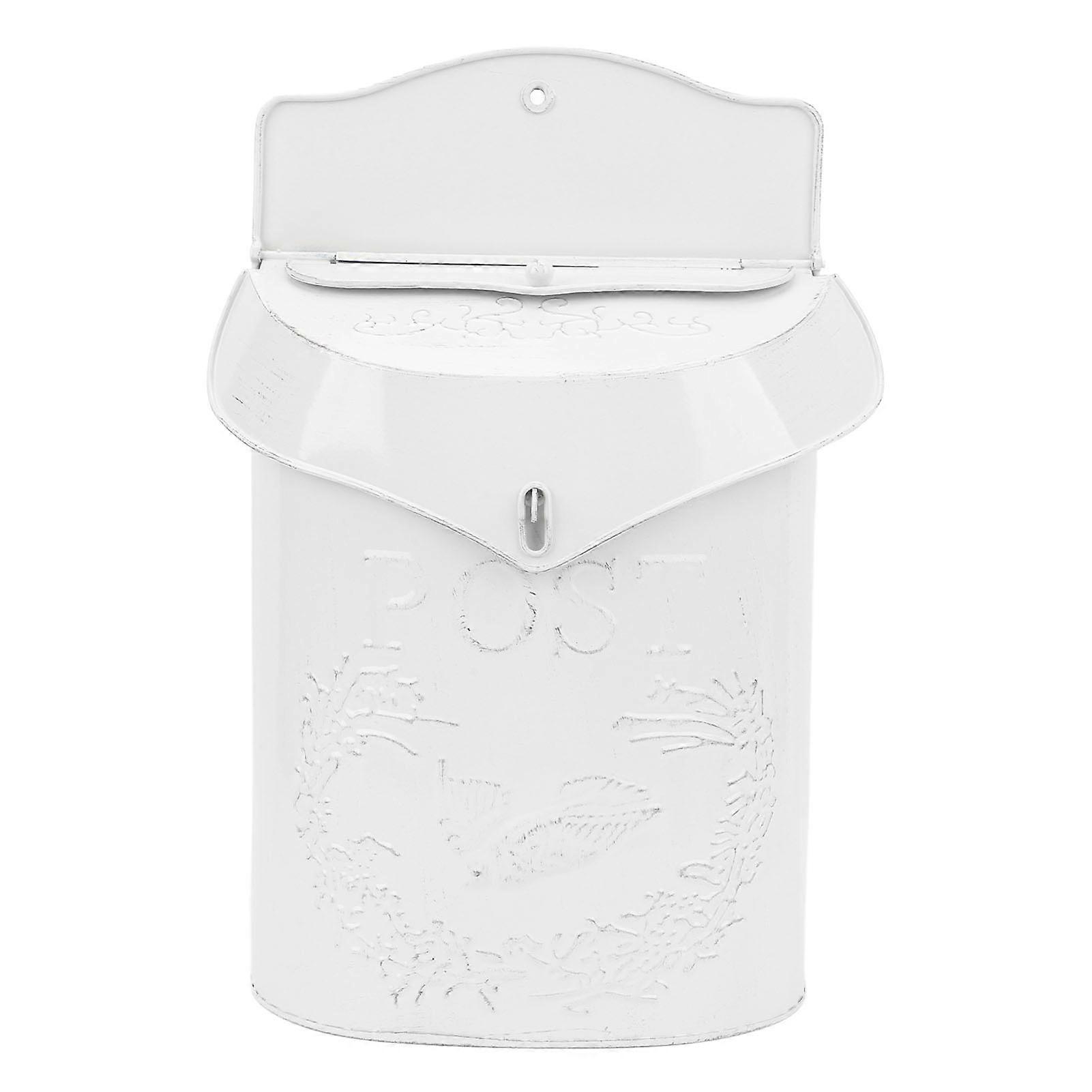 Wall Mount Letter Box Metal Bird Pattern Large Capacity Water Proof Wall Mounted Retro Mail Box for Garden Outdoor Decoration