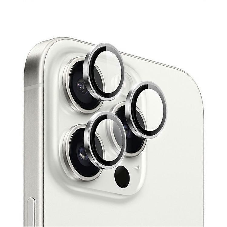 WIWU LG-004 1 Set Compatible For iPhone 15 Pro AR Tempered Glass PVD Aluminum Alloy Frame Lens Protector