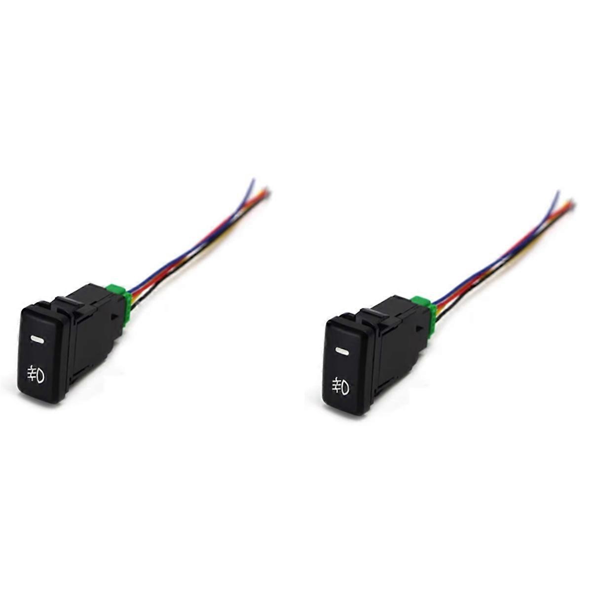 2 Pcs Auto Retrofit Switch Waterproof Toggle Switch Fog Lamp Switch