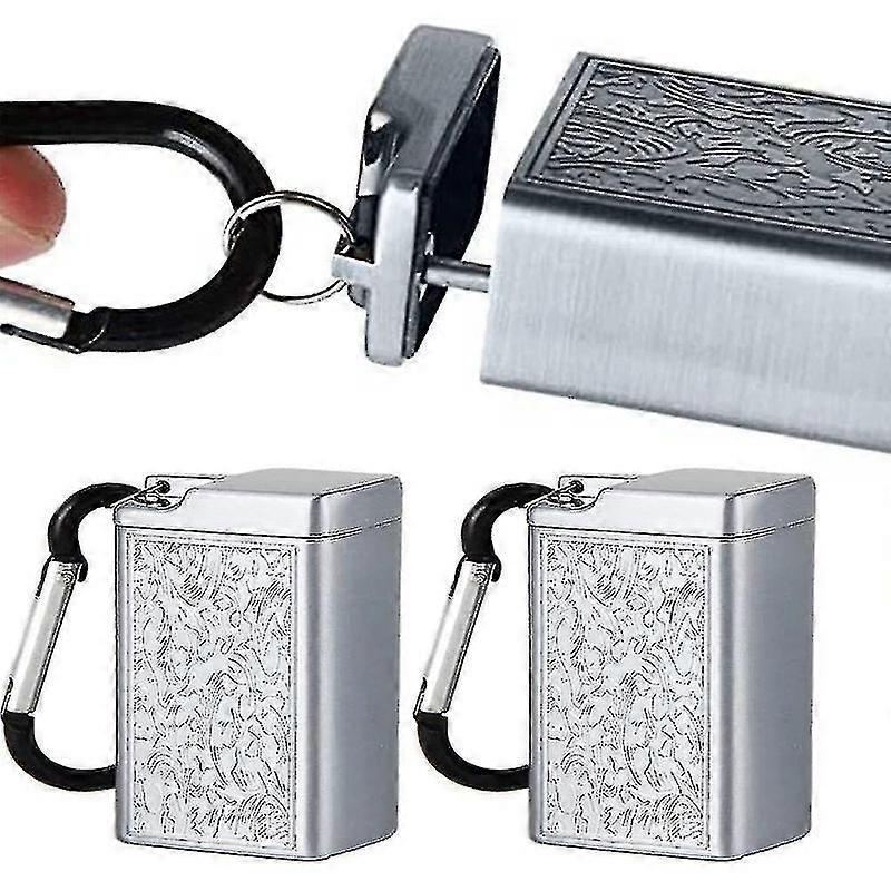 Mini portable pocket metal deodorizing ashtray