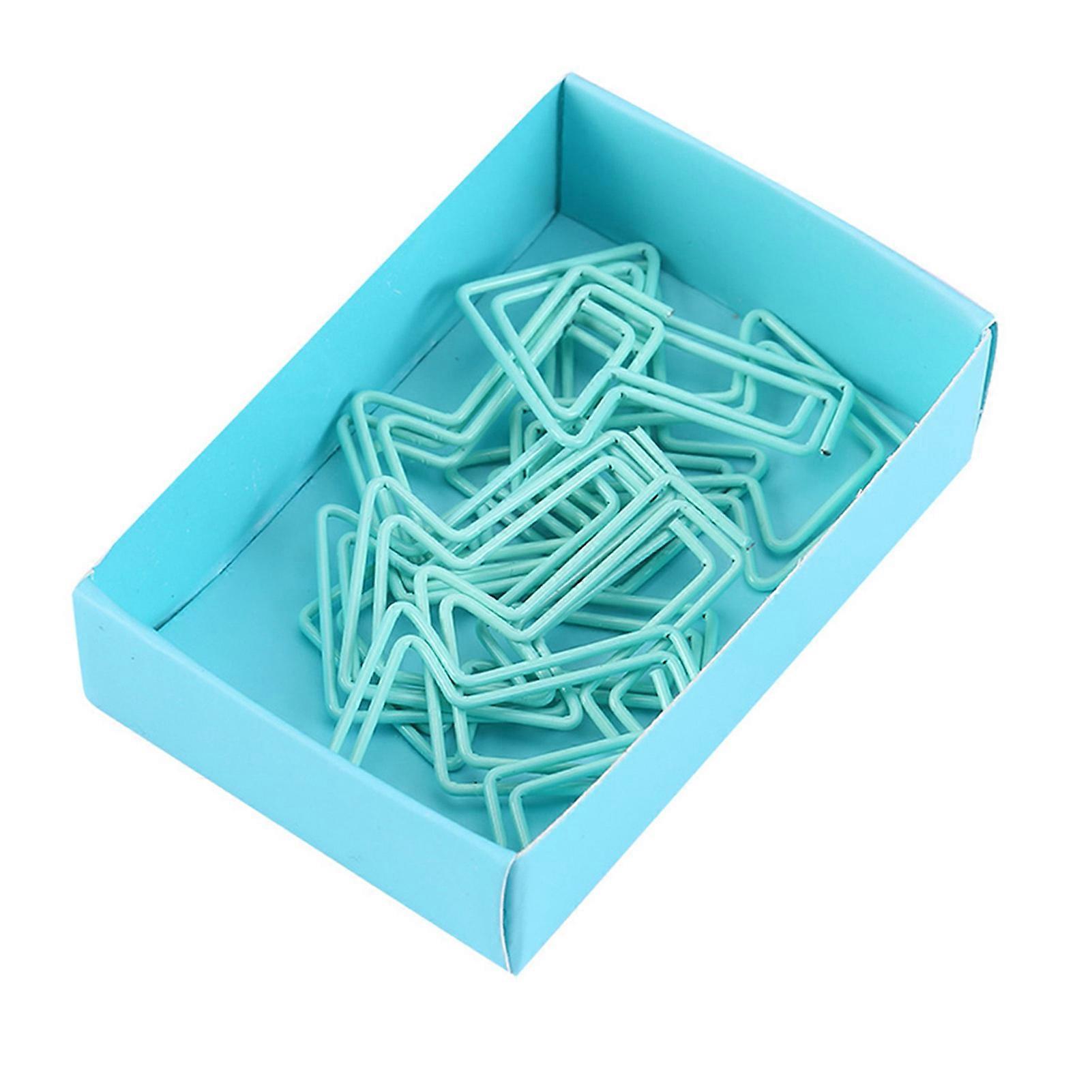 12pcs Arrow Shape Paper Clips Light Blue 3.3cm x 2.5cm Durable