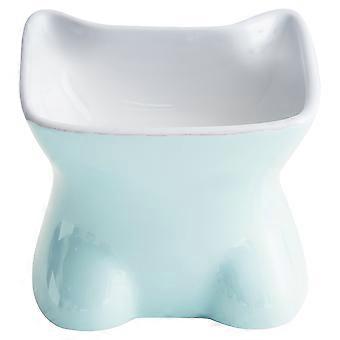 Ceramic tall slanted cat bowl pet bowl cute tall bowl