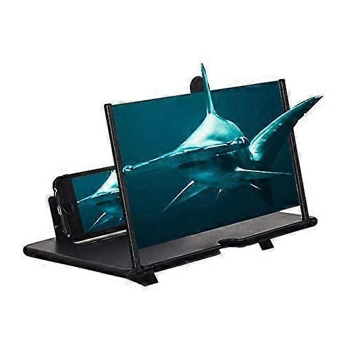 3D Phone Screen Amplifier 12-Inch Foldable Mobile Magnifier Projector Screen for Smartphones - White and Black Options