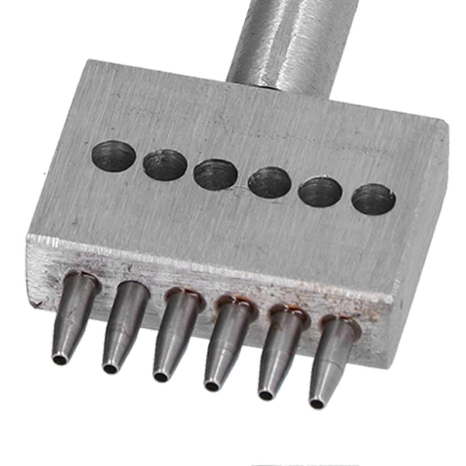 3pcs Leather Hole Punch Tools Silver Prongs Durable Quick and Easy to Use DIY Leather Craft Tool Kits 4mm
