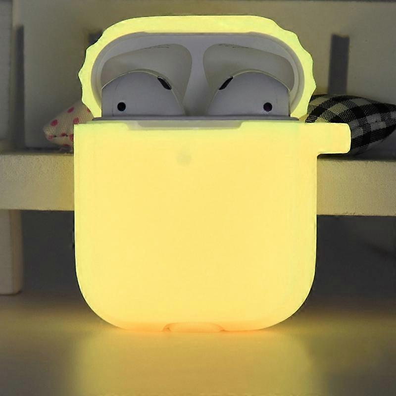 Bluetooth Earphone Soft Silicone Case For AirPods1/2 (Luminous Orange)