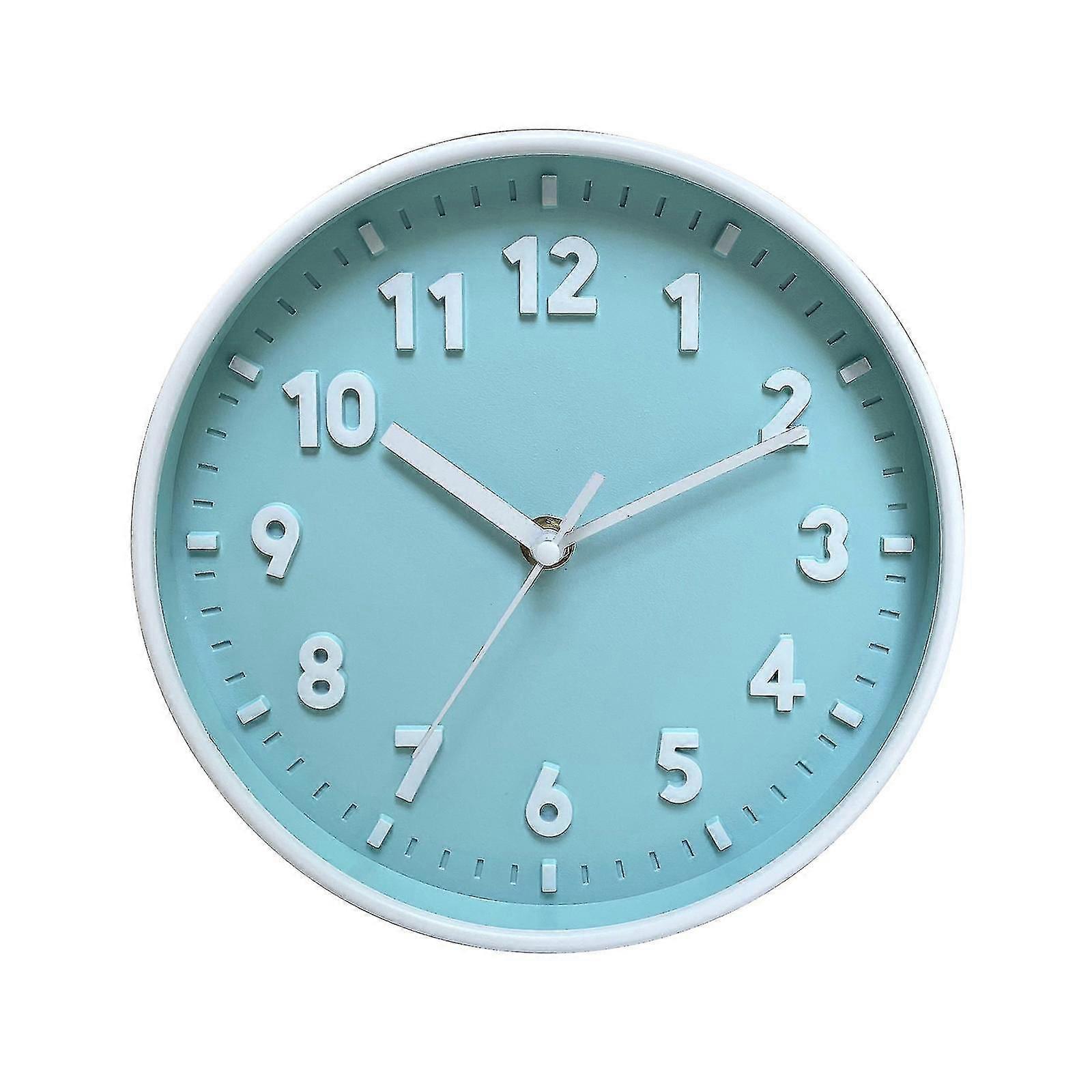 Modern Simple Wall Clock 8 Inch Candy Color Silent For Time Clocks Ornament