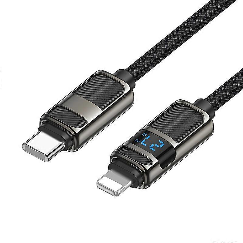 hoco U137 USB-C / Type-C to 8 Pin Line PD Charging Data Cable with Display 1.2m