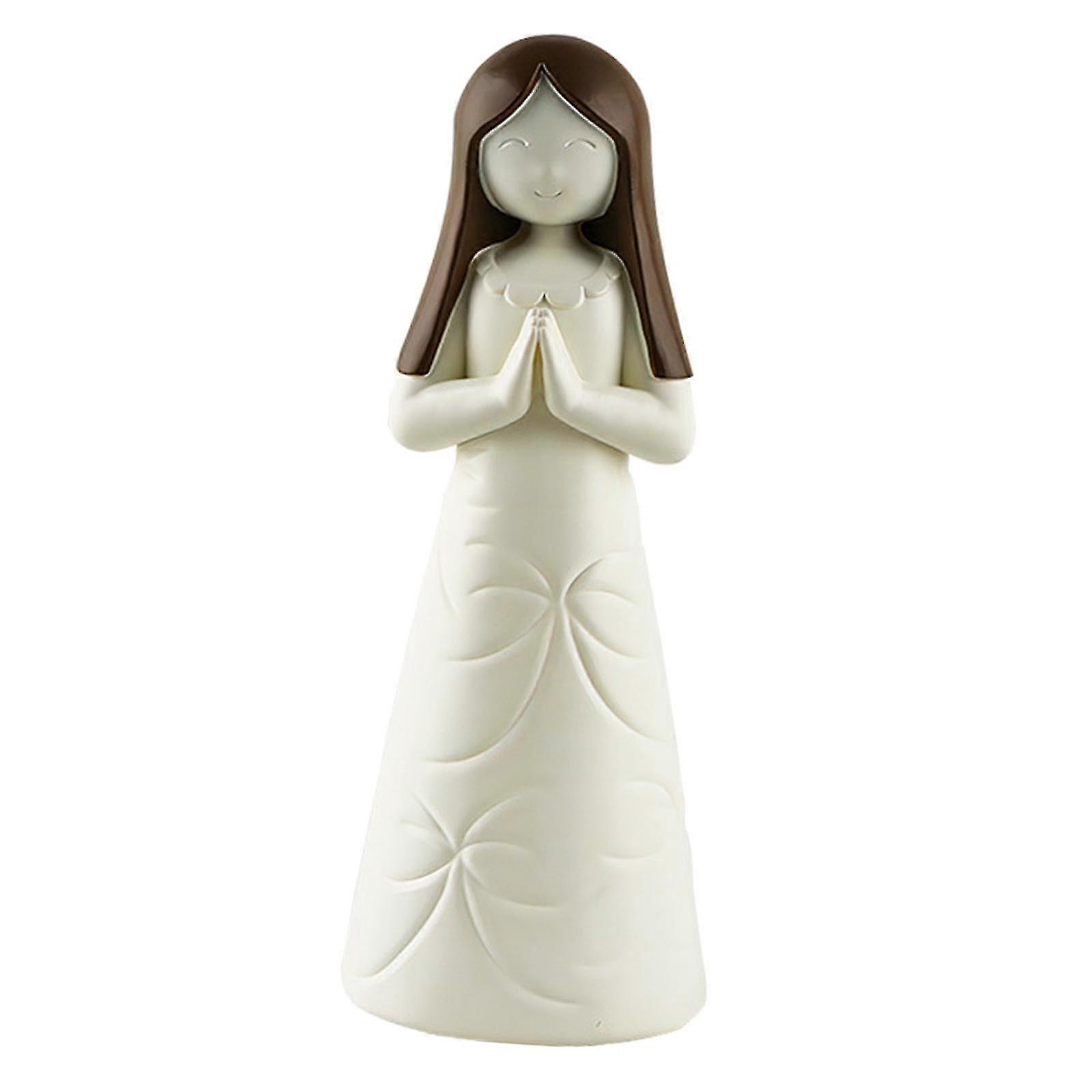 レジンエンジェルケルビム像祈りの置物ホームデスク暖炉オーナメントクリスマス誕生日パーティーギフトの装飾