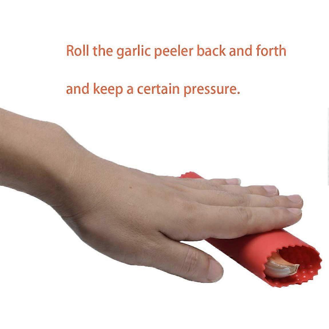 Garlic Peeler and Garlic Press Black+Red