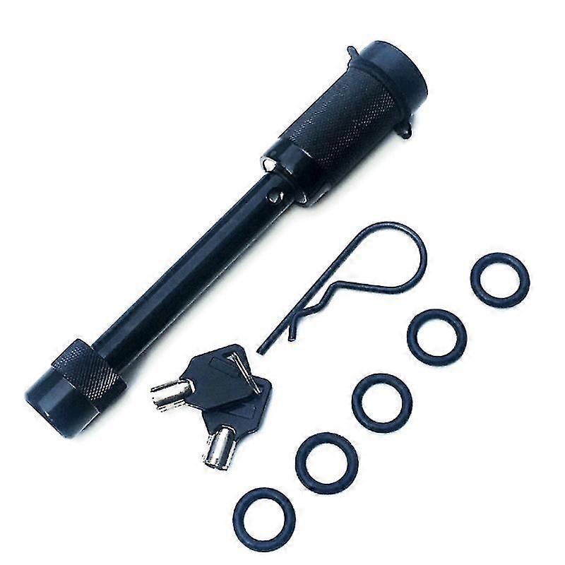 Extra Long 5/8 Inch Trailer Hitch Locking Pin Receiver Hitch Lock Single Hole With Anti-rattle Rubber Keys Cap For Class Ii