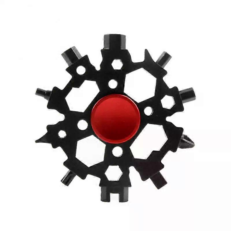Multi Tool Portable Snowflake Wrench Tools Fidget Spinner Outdoor Mini Spanner Camping Hiking 23 In 1 Cycling Survive Tool