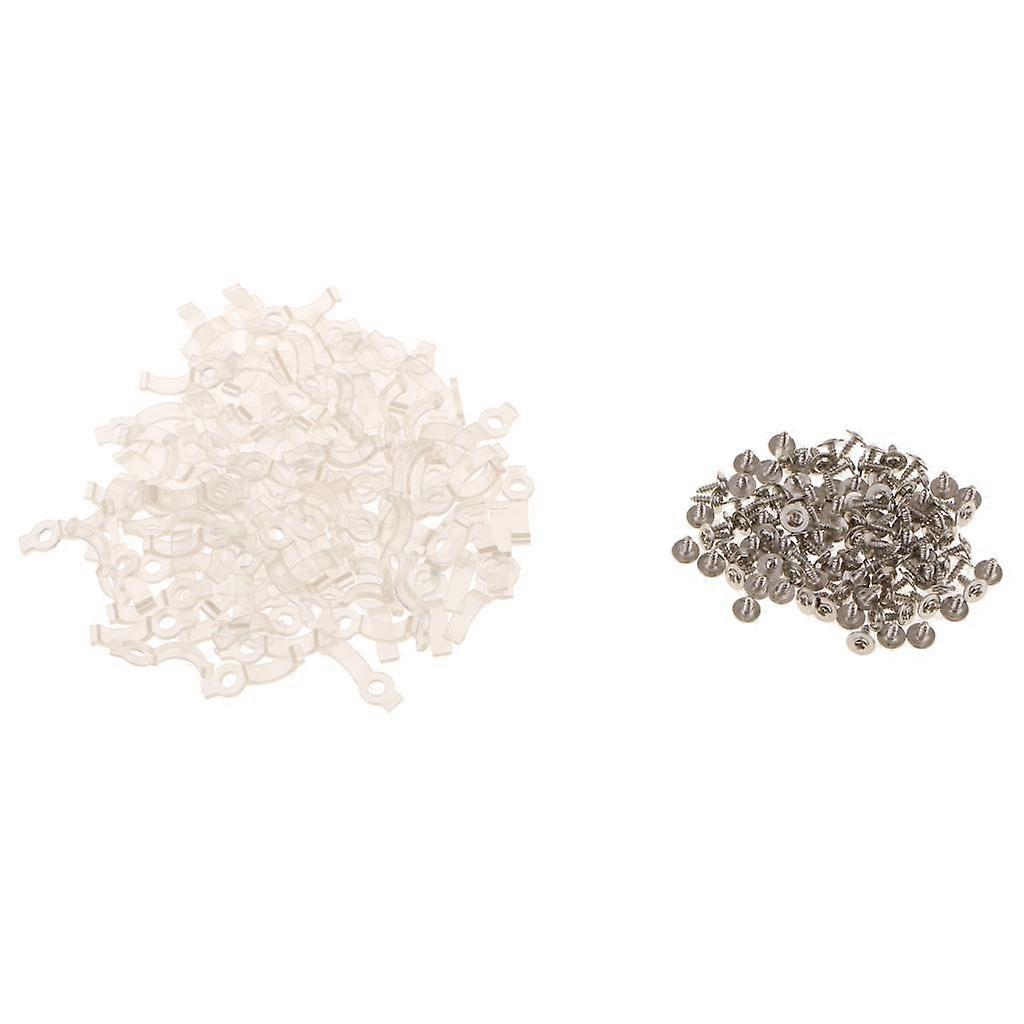 100pcs 8mm LED Mounting Brackets Fixing Holder with Screws